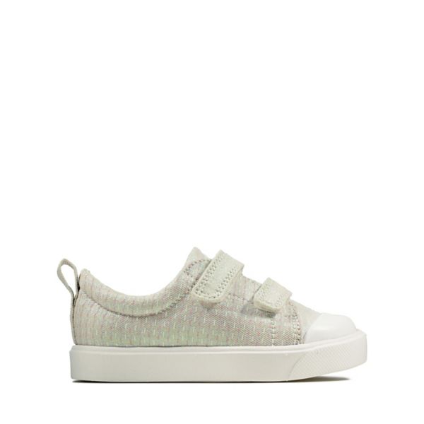 Clarks Girls City Flare Lo Toddler Canvas Beige | USA-754623